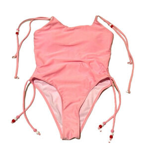 New One Piece Pink Bathing Suit size Small